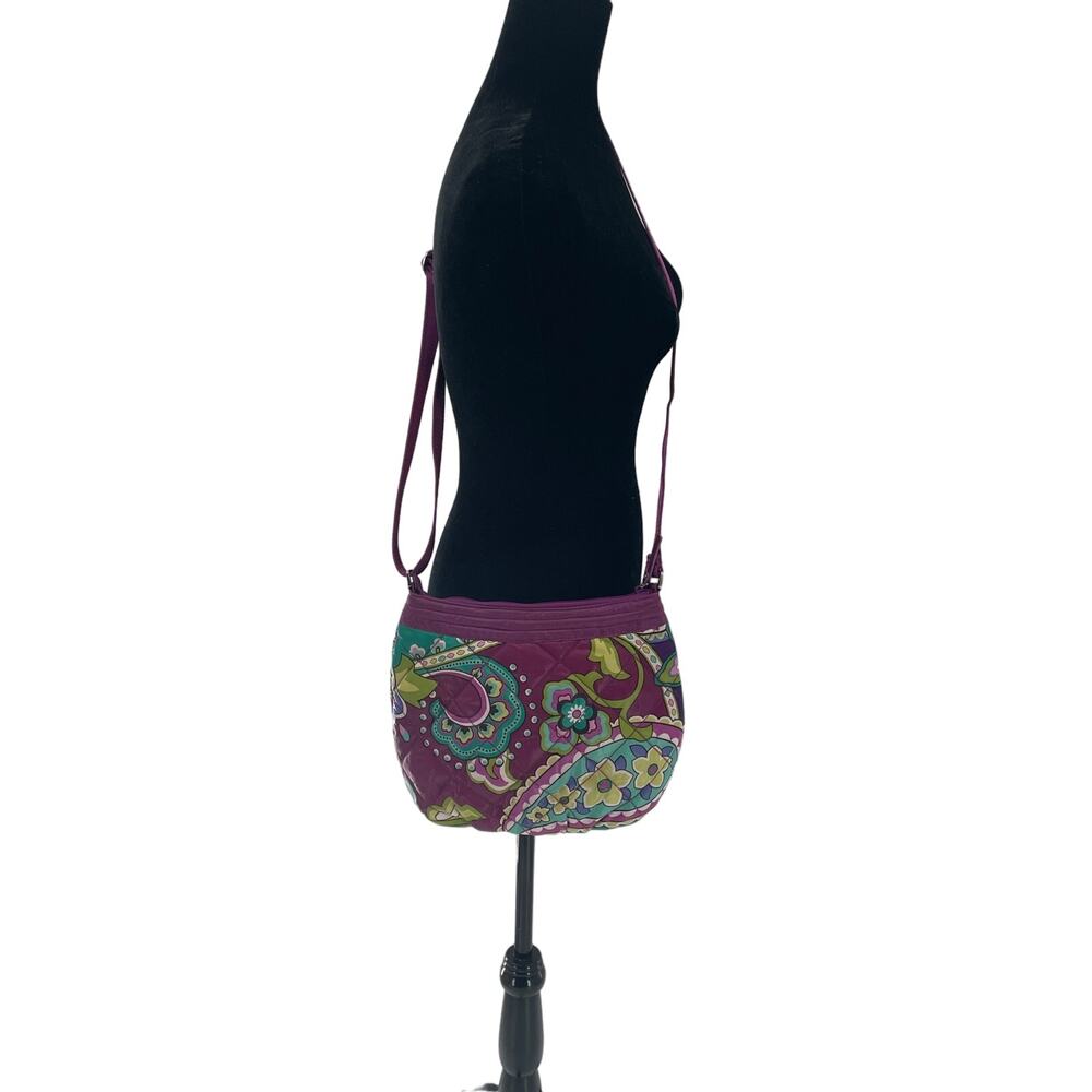 Vera Bradley Purple Paisley Puffy Nylon Shoulder/ Crossbody